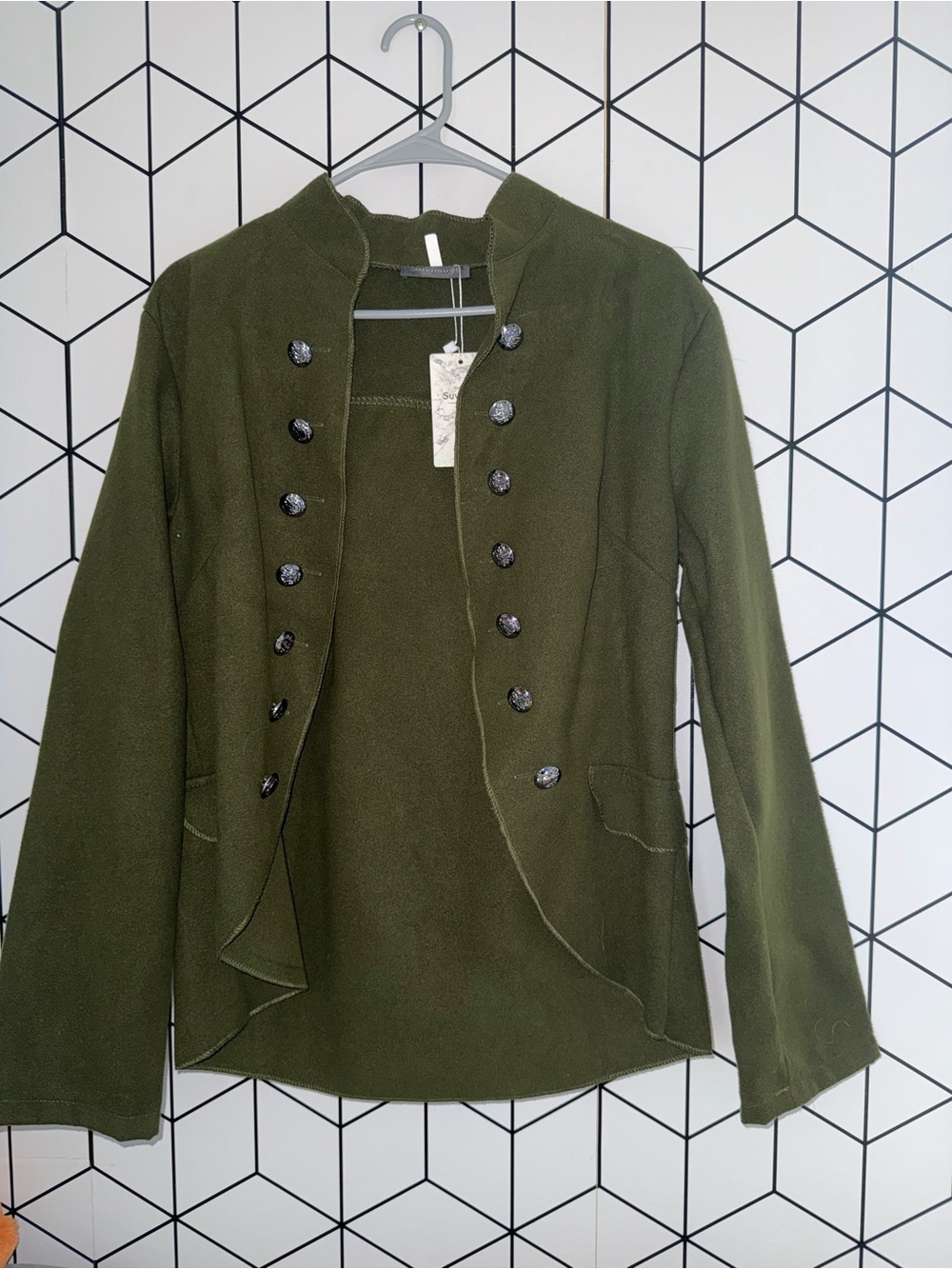 Olive Green Military-Style Women's Jacket